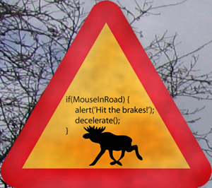 Coded Moose Warning Sign